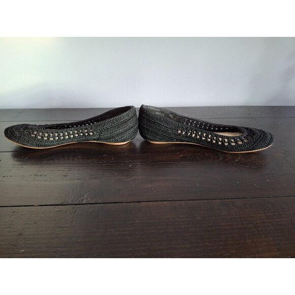 Nine West Darlene Black Slip-On Crochet Ballet Flat/Pre-owned, Sz. 5.5M - Picture 2 of 10